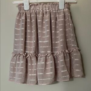 By Together Pink Bubble Mini Skirt with Smocked Ruffles